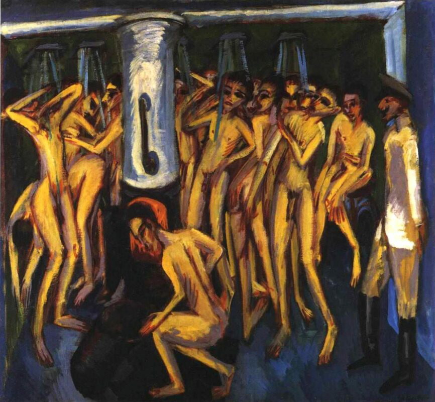 artillerymen in shower ernst ludwig kirchner