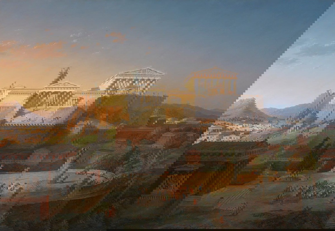 leo-von-klenze-acropolis-of-athens-ideal-view
