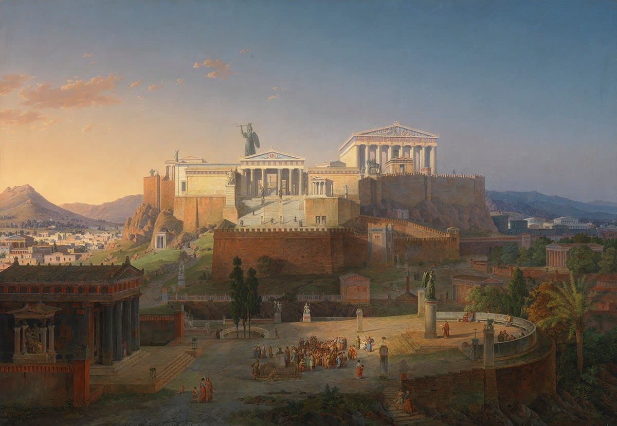 leo-von-klenze-acropolis-of-athens-ideal-view