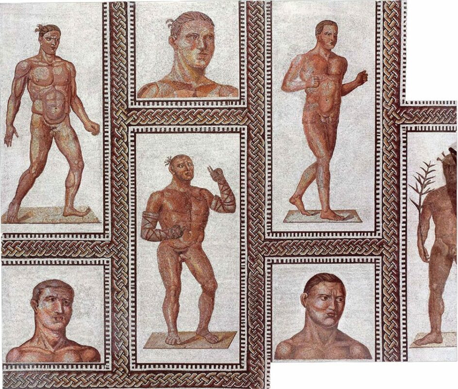 athlete mosaic baths caracalla