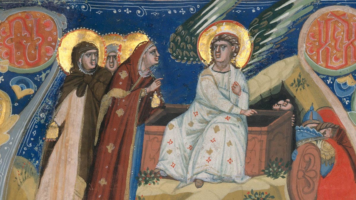 manuscript illumination easter antiphonary