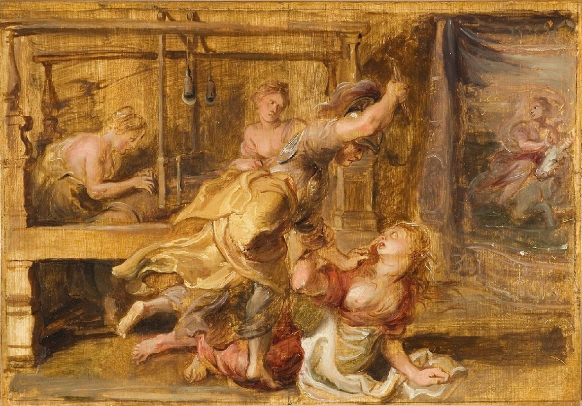 peter-paul-rubens-athena-minerva-arachne-painting