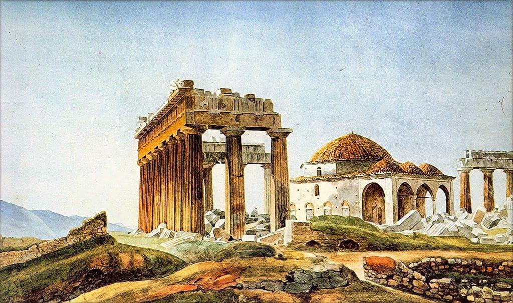 peytier-mosque-parthenon-acropolis-painting