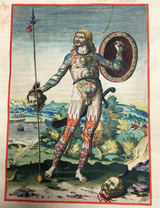 engraving pictish warrior medieval period