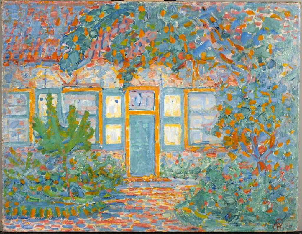 piet mondrian little house in sunlight