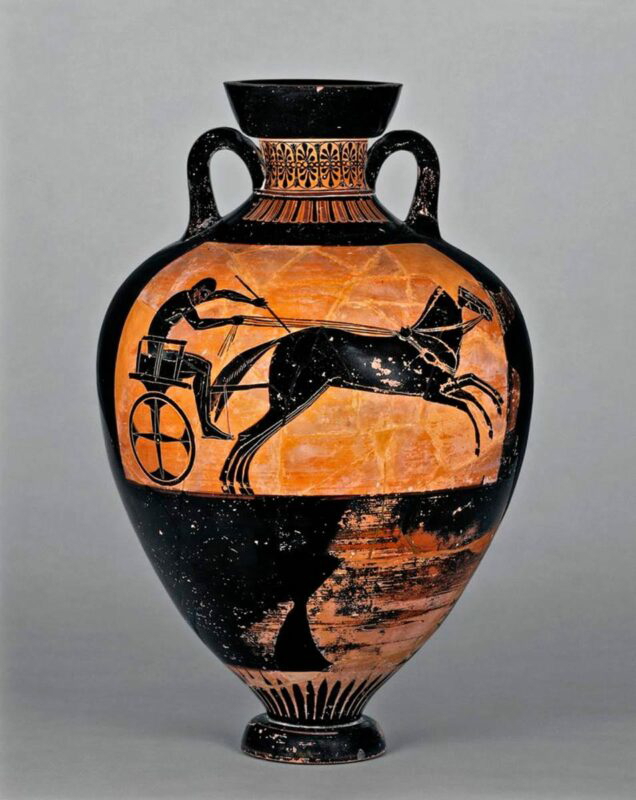 left horse chariot plato