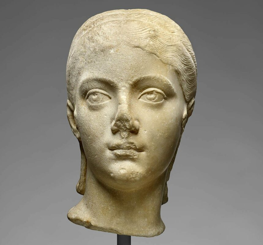 marble portrait head plautilla wife caracalla