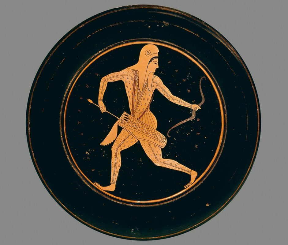 scythian archer attic red figure vase