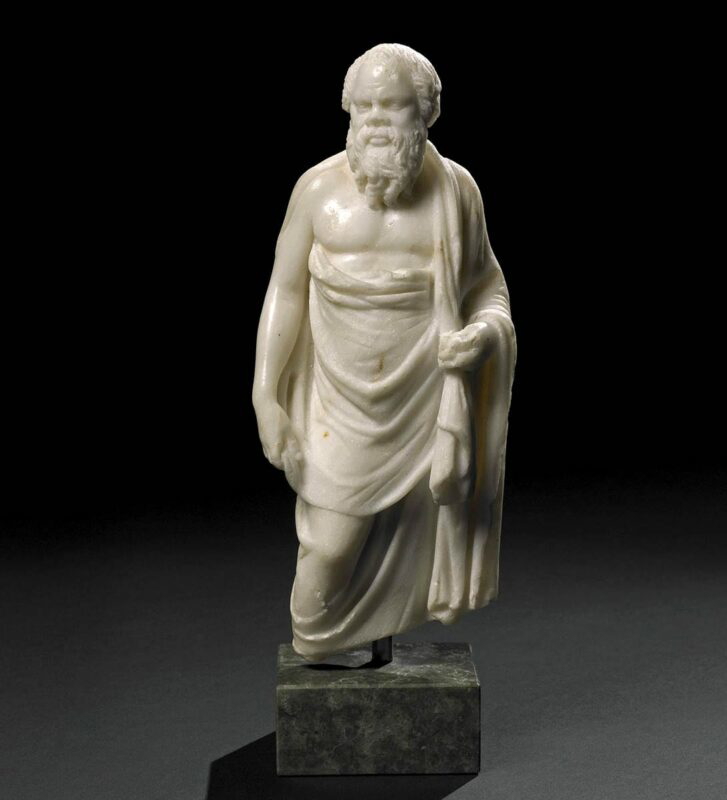 marble statuette socrates