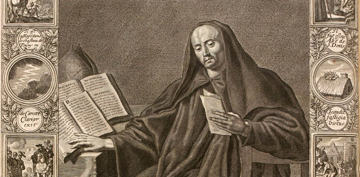engraving of abbot suger