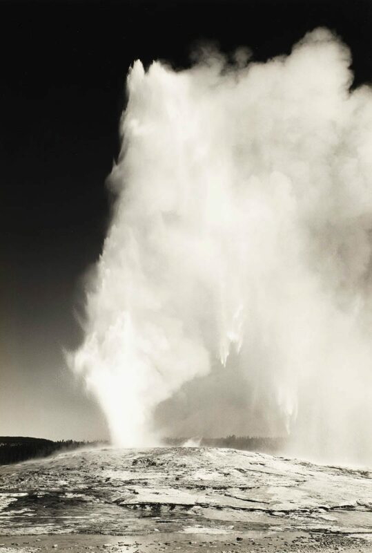 yellowstone national park old faithful ansel adams