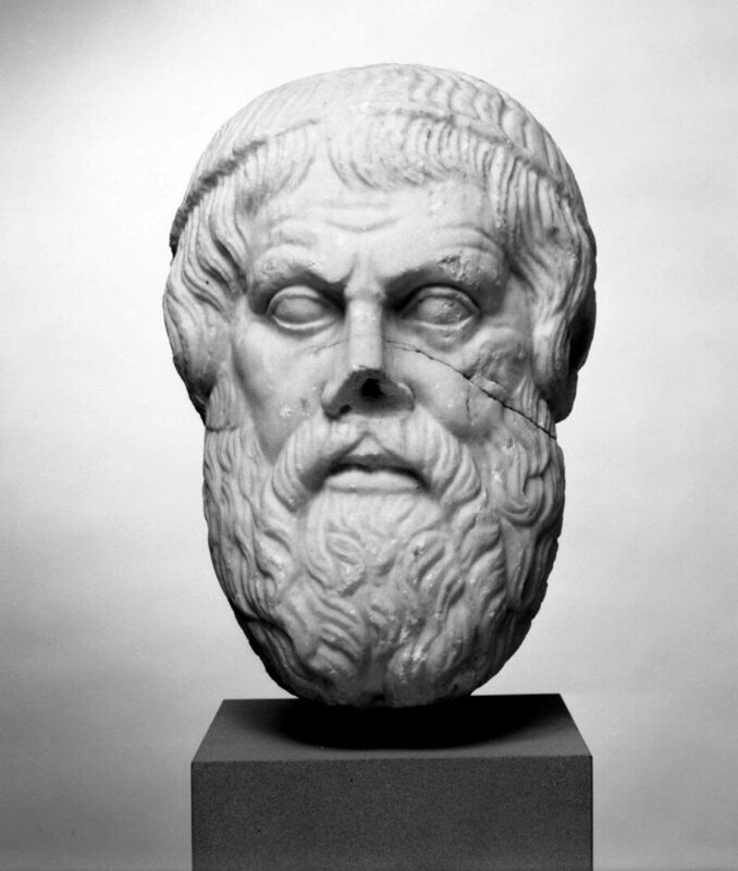sophocles bust dramatist