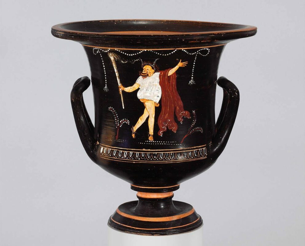 terracotta mixing bowl ancient greek theater