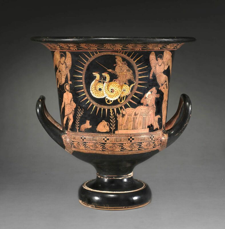 calyx krater telephos baby orestes