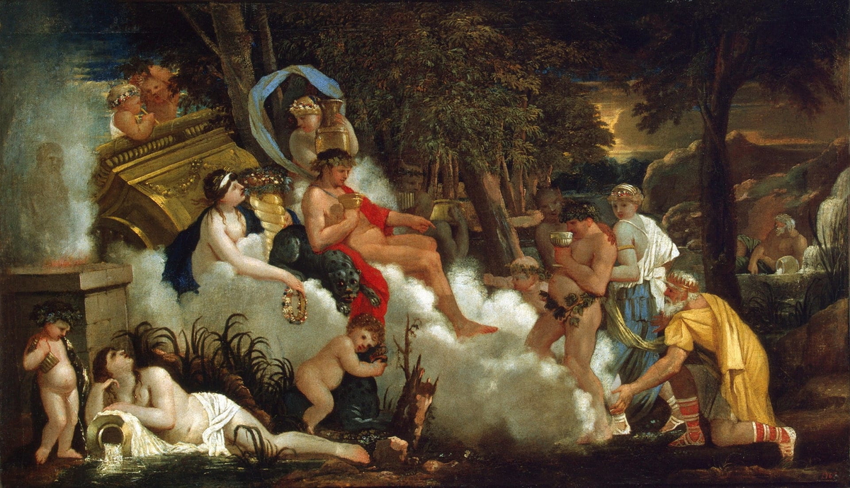 bourdon-sebasitien-midas-silenus-dionysus-painting