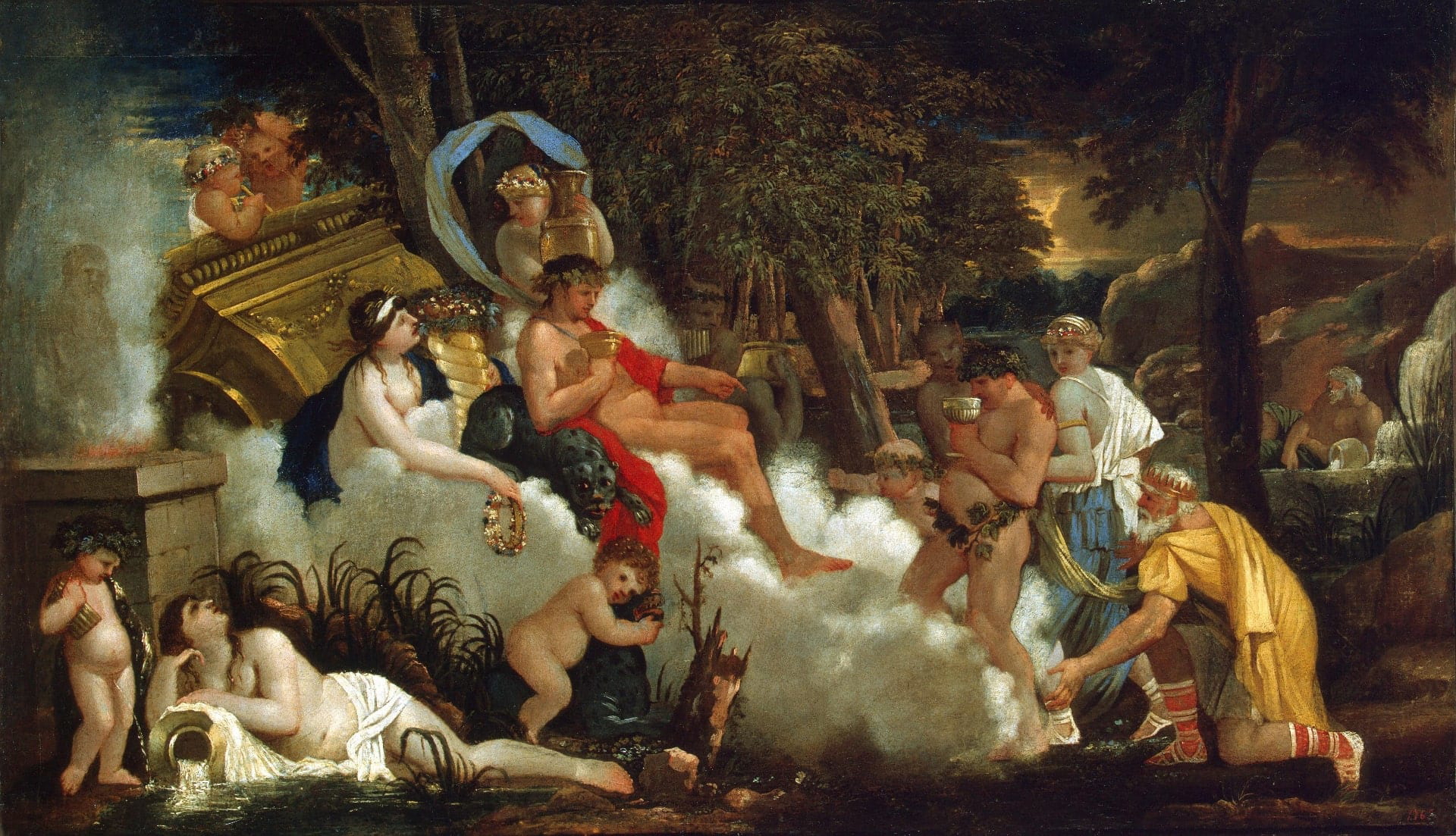 bourdon-sebasitien-midas-silenus-dionysus-painting