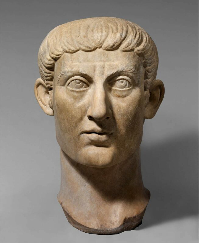 marble portrait head constantine the great