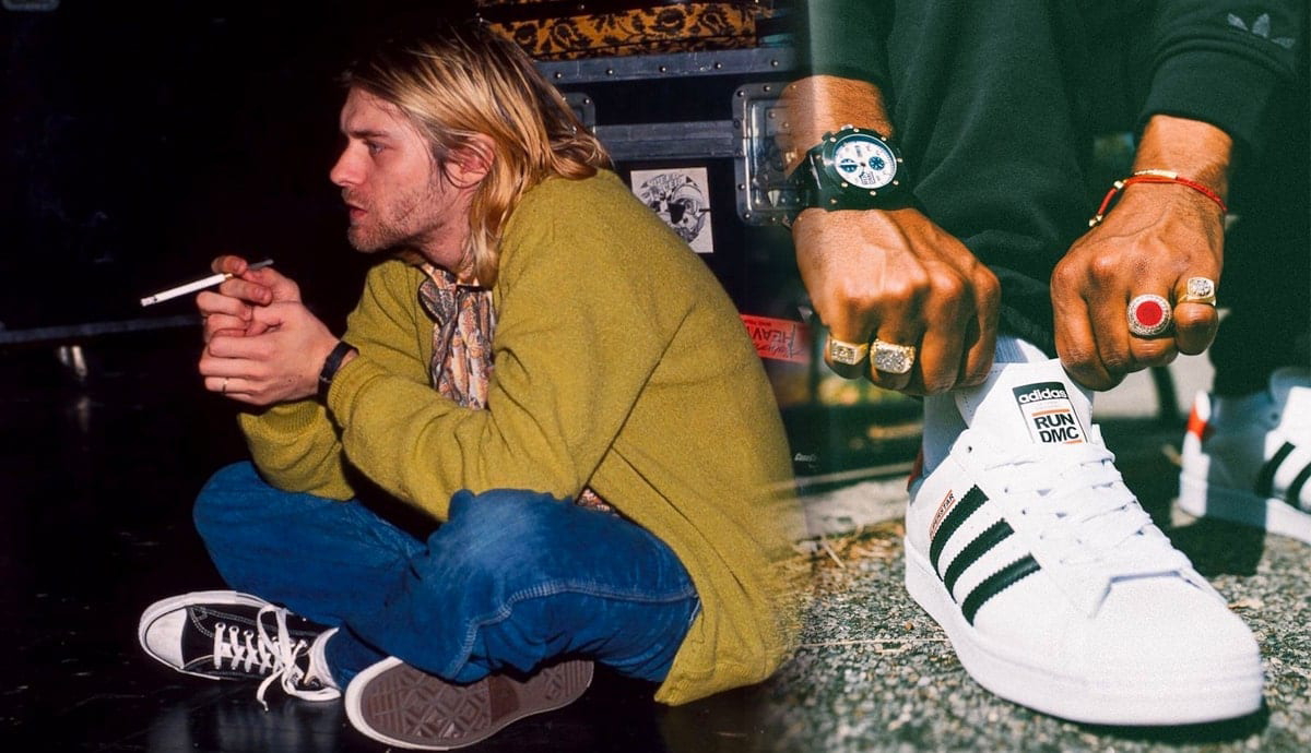 kurt cobain black converse