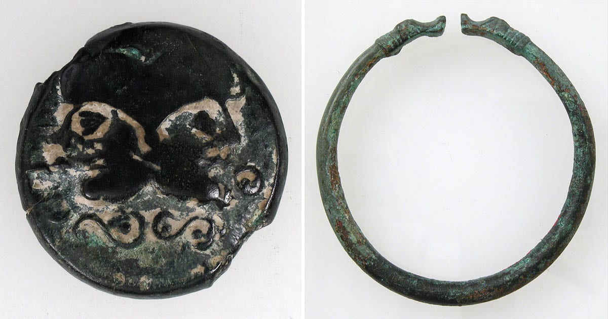 gallic coin suessiones gallic copper bracelet