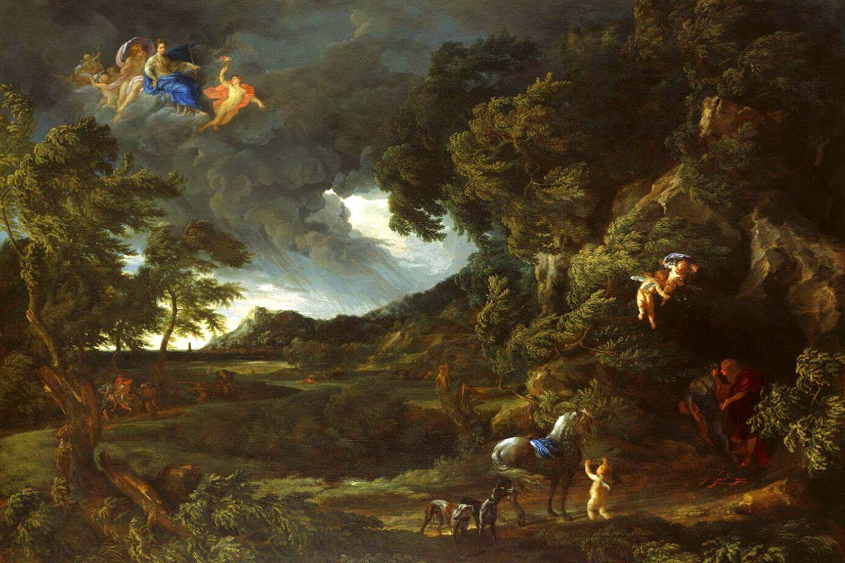 landscape union dido aeneas dughet carlo maratta
