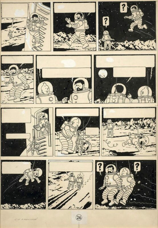 tintin on a marche sur la lune