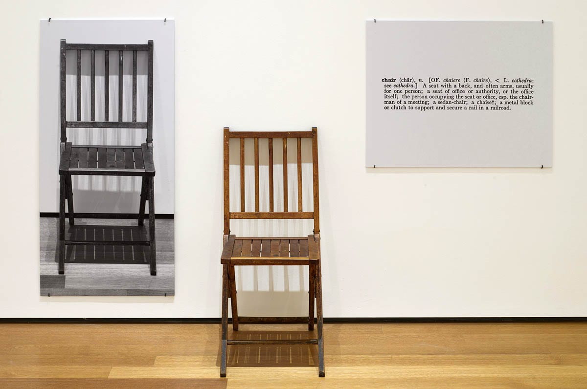 joseph kosuth one and three chairs