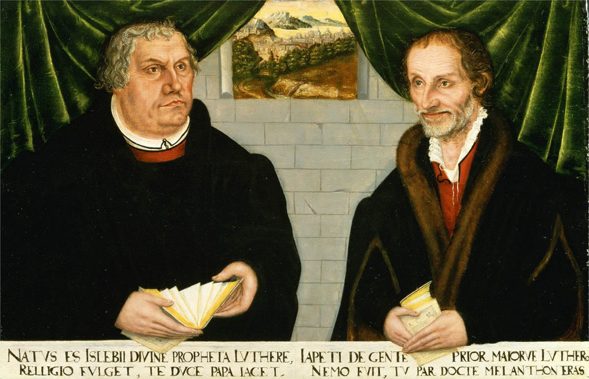 double portrait martin luther philipp melanchthon