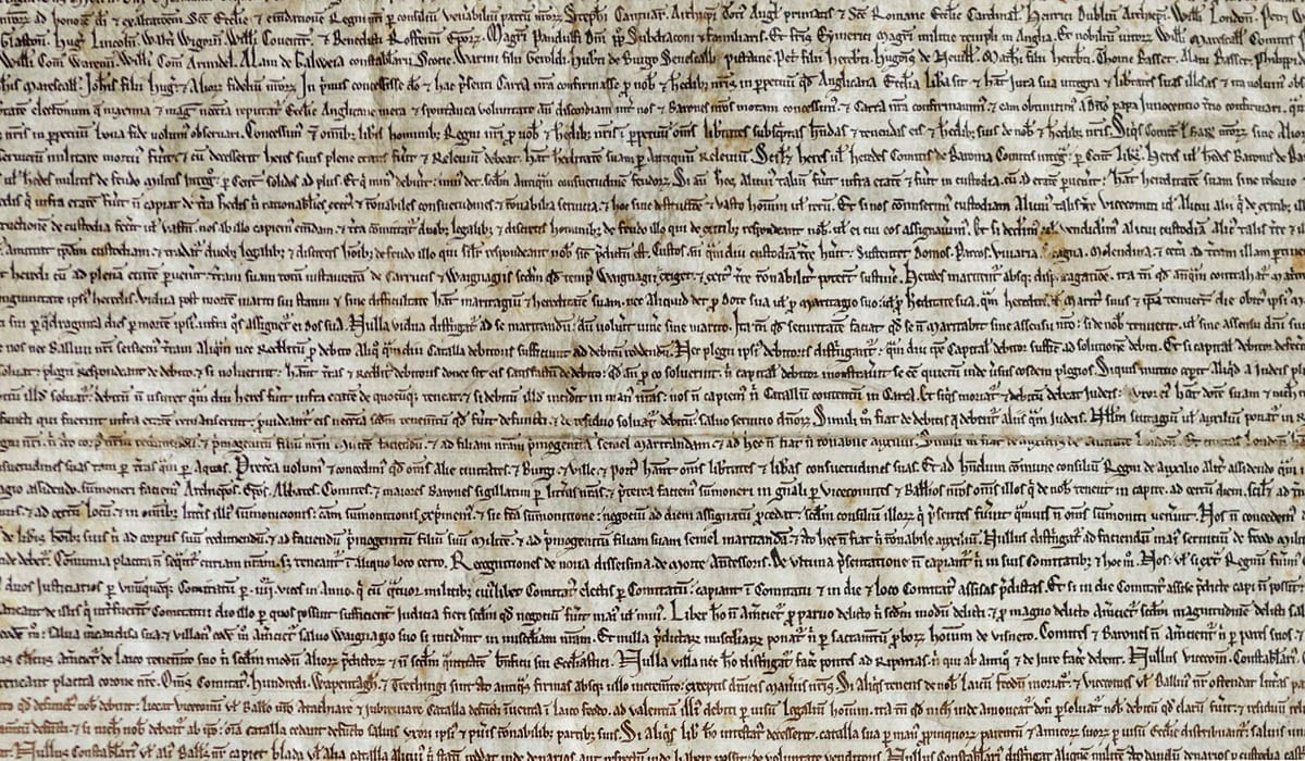 fragment from magna carta
