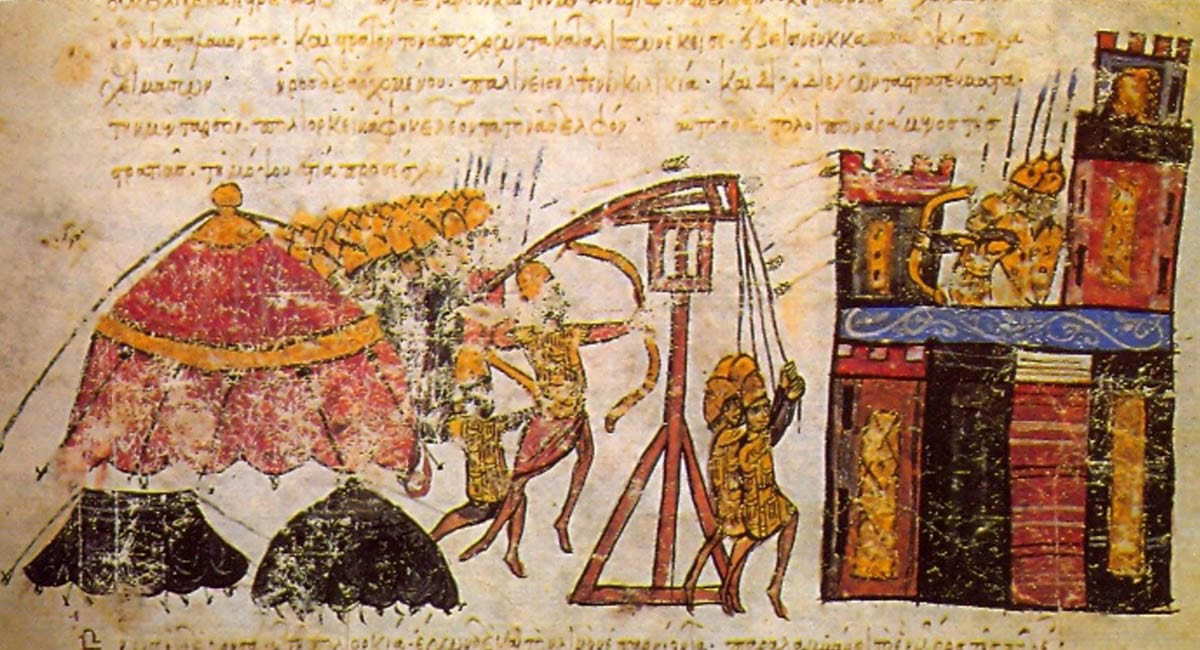 mangonel in action madrid skylitzes