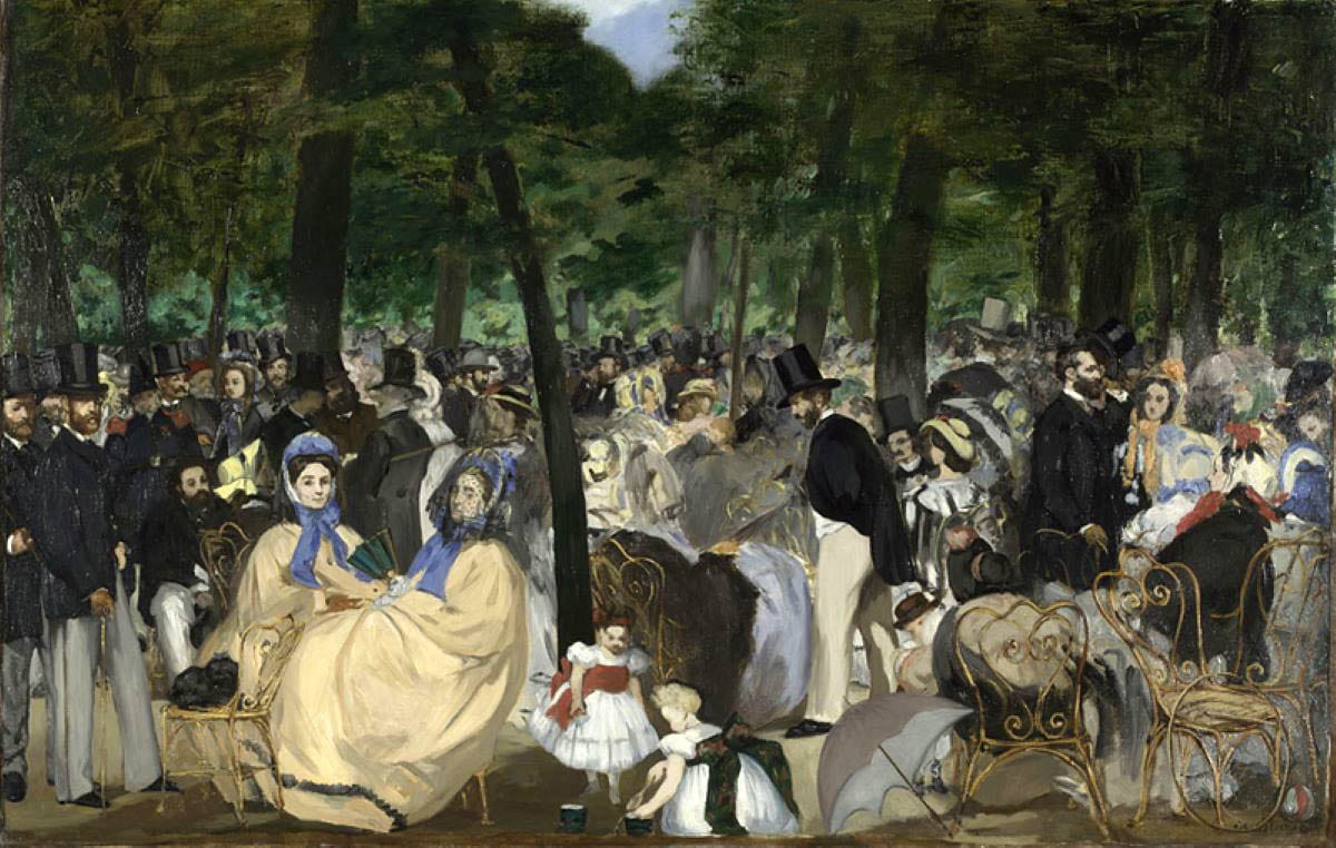 music in the tuileries garden edouard manet
