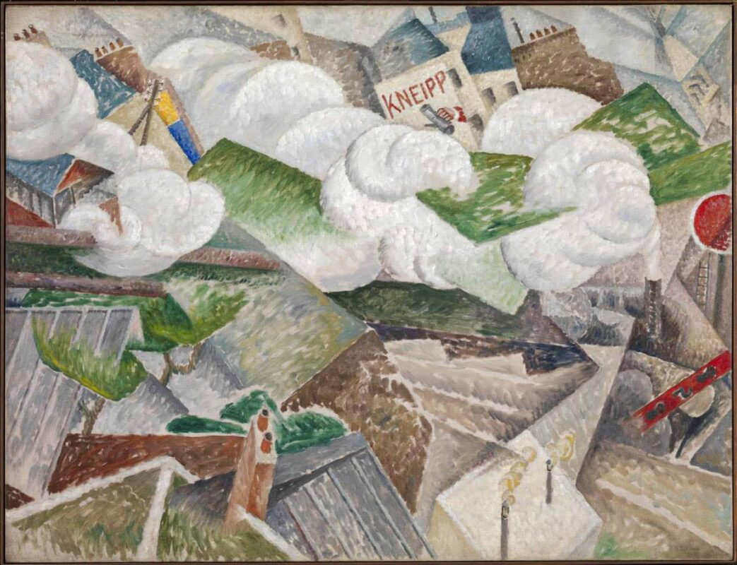 suburban train arriving paris gino severini
