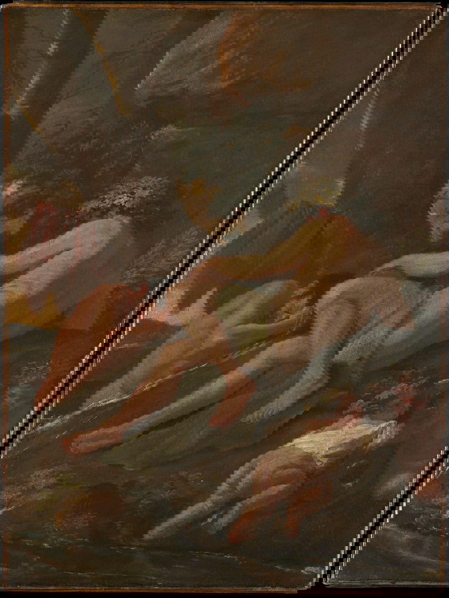 Midas Washing at the Source of the Pactolus, by Nicolas Poussin, French, c. 1627. Source: Metropolitan Museum of Art