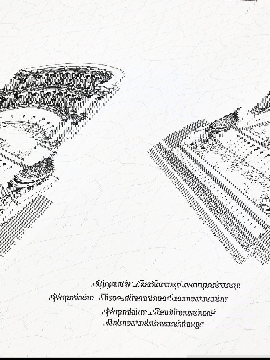 nymphaeum-herodes-atticus-ancient-olympia-drawing