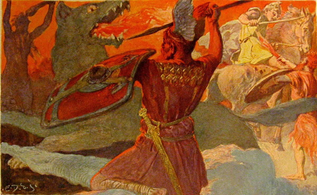 odin fighting fenrir emil doepler