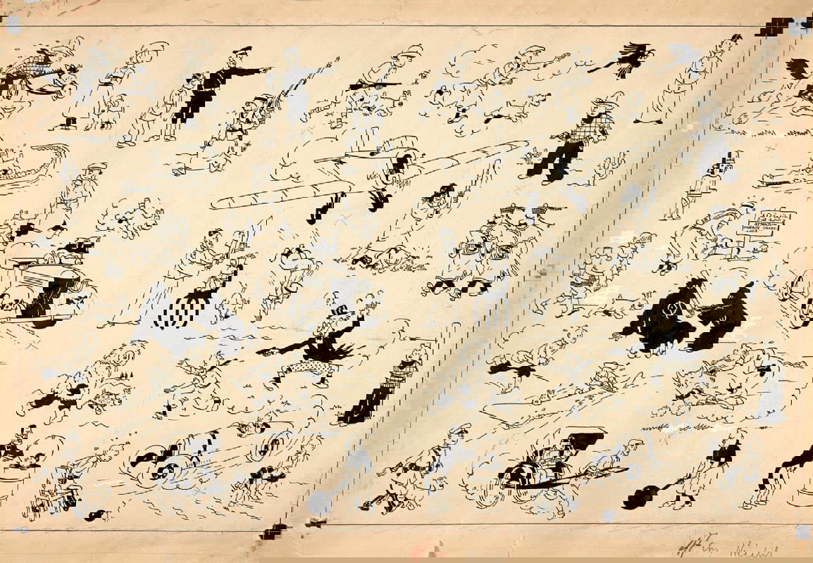 herge tintin pages de garde bleu fonce
