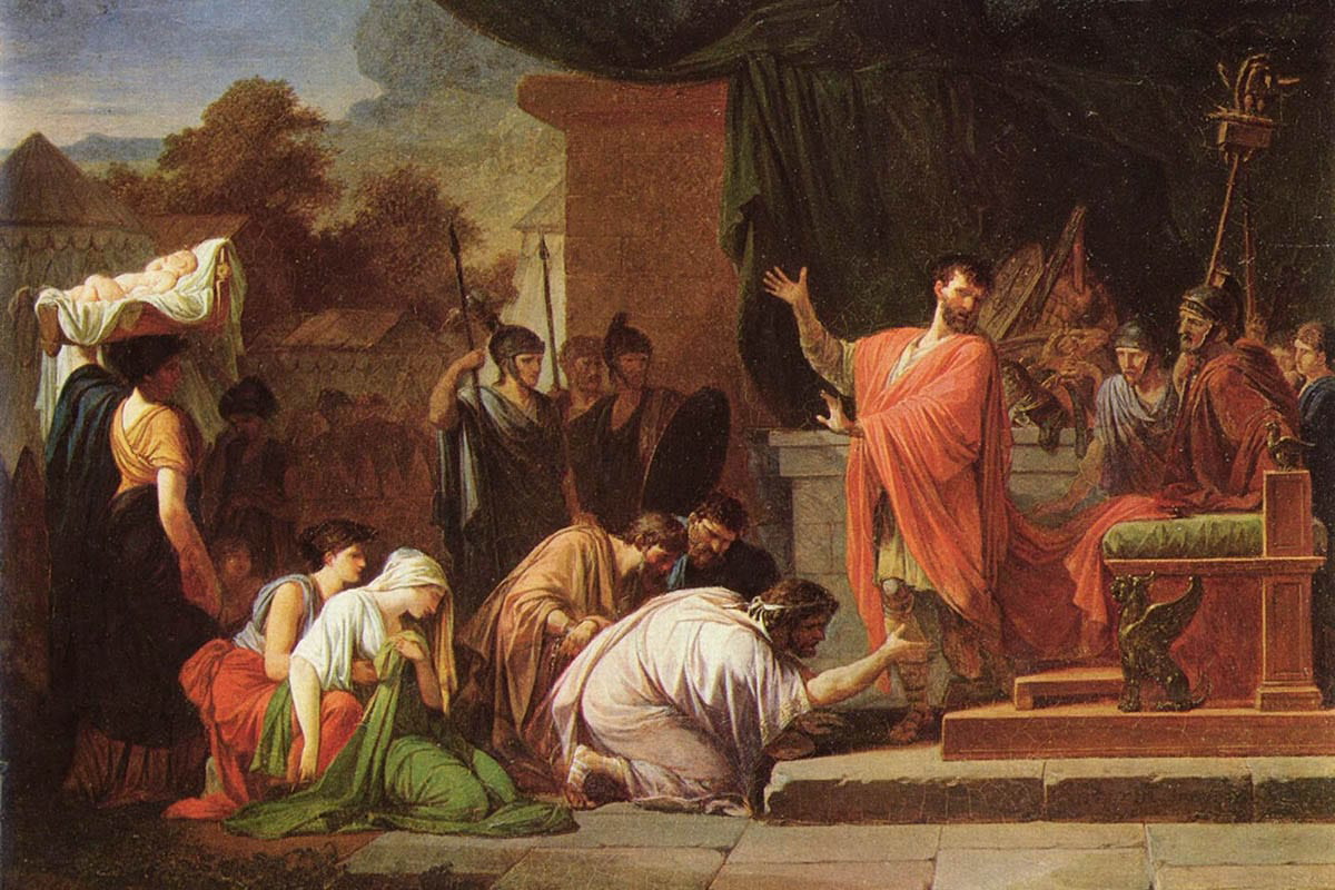 perseus surrenders to aemilius paulus