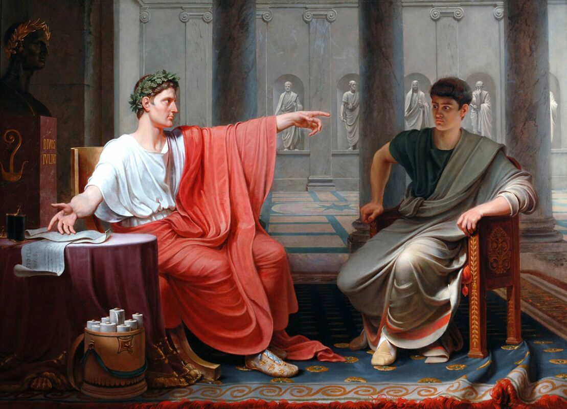 emperor augustus rebuking cinna treachery