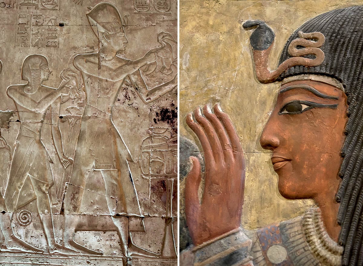 Seti and Ramses II Abydos temple, Seti I tomb relief.