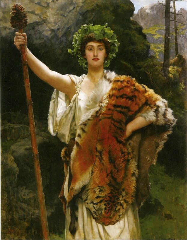 priestess of bacchus john collier