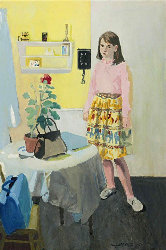 girl and geranium fairfield porter