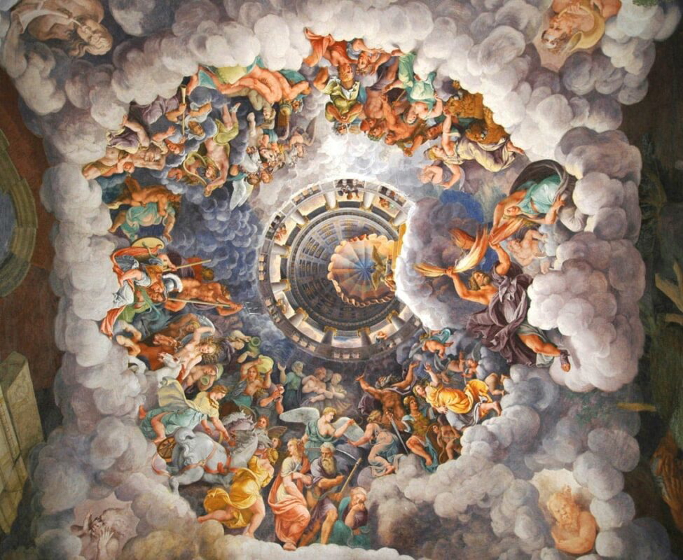 painting of the gods in palazzo te