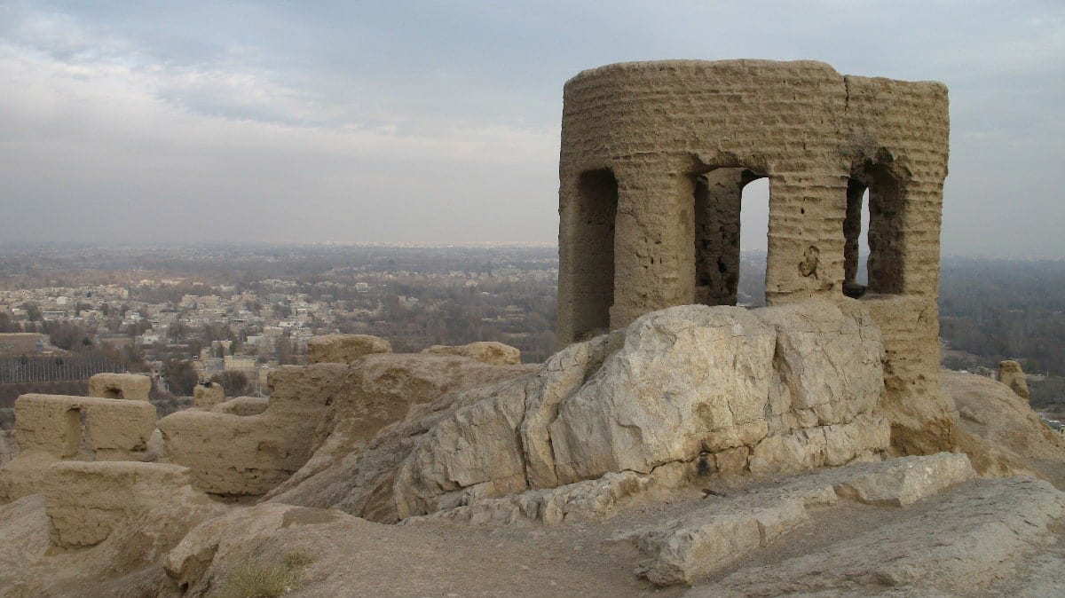 ruins of atashgah temple fire