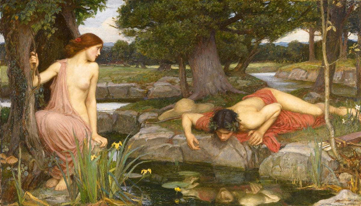 john-william-waterhouse-echo-narcissus-painting