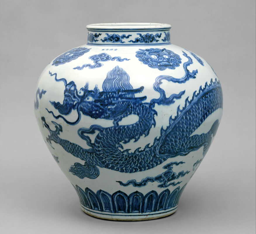 ming dynasty jar dragon