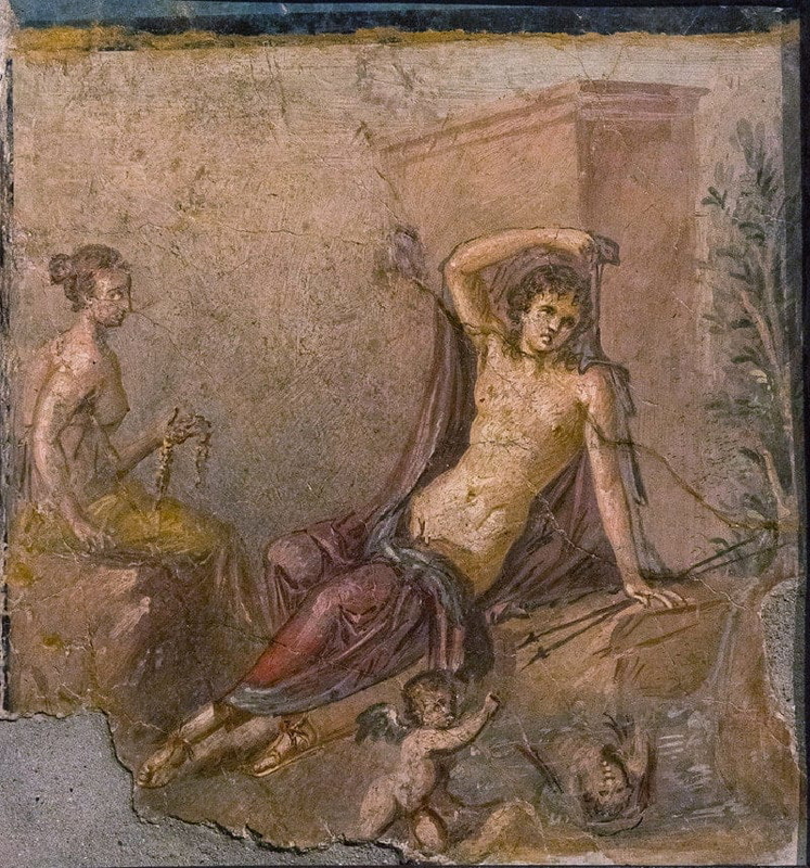 narcissus-echo-pompei-fresco
