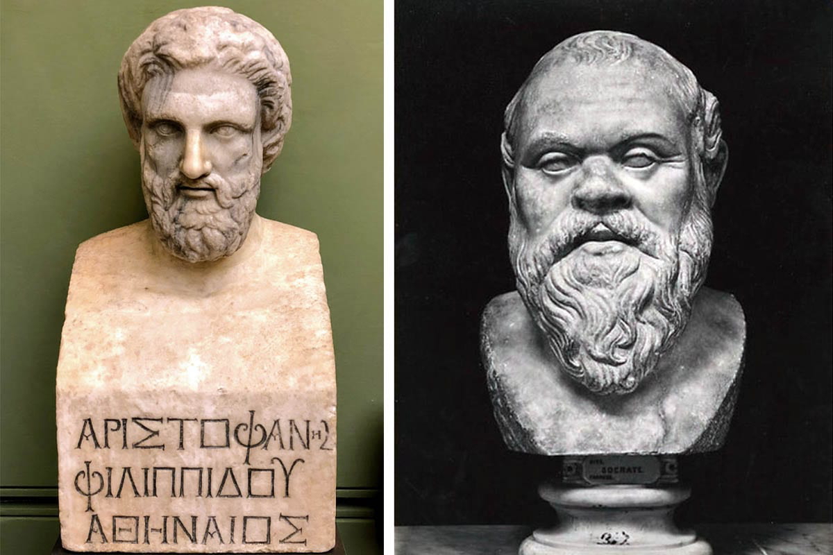 bust of aristophanes