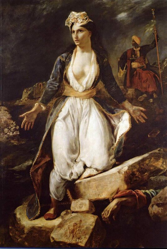 delacroix greece on the ruins
