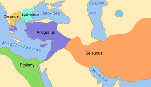 map diadochi alexander the great