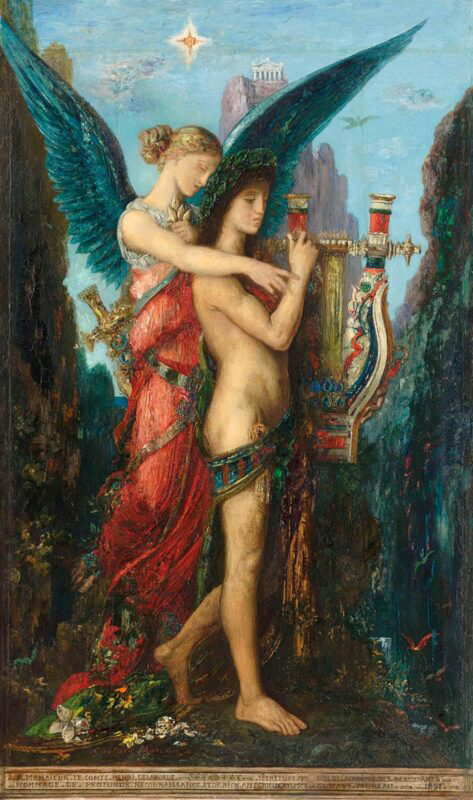 hesiod and the muse gustave moreau