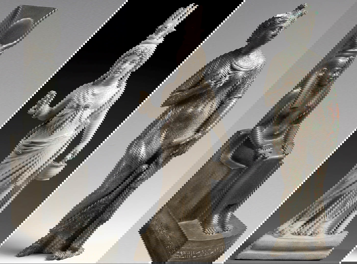 Isis, Isis-Aphrodite, Isis-Demeter statues.